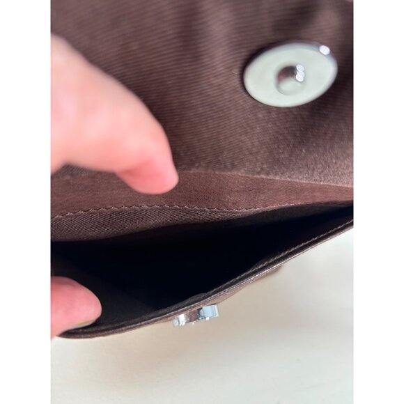 Vintage Fossil Pebbled Brown Leather Crossbody Bag - Picture 15 of 16